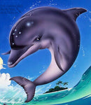 Diamond Painting Kit Full Drill Round Ecco The Dolphins
